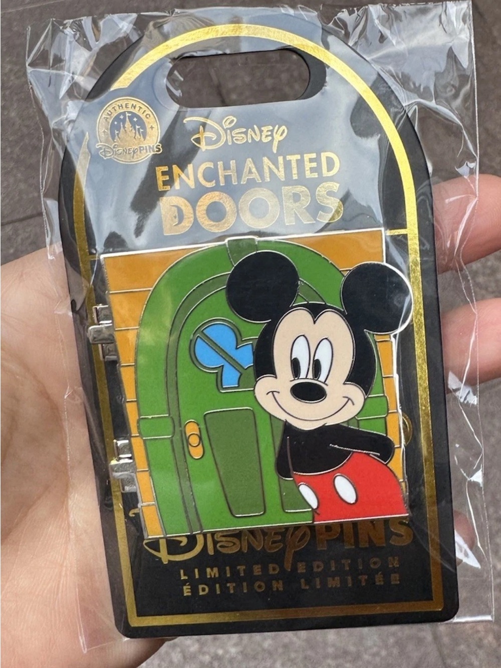 Mickey Mouse and Pluto Hinged Pin – Disney Enchanted Doors – LE 3,400 - In Hand